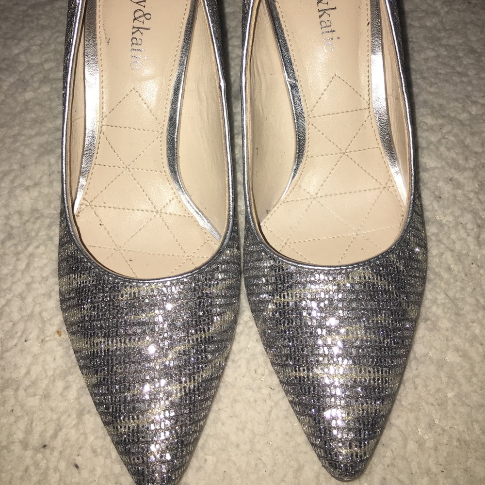 Kelly & Katie Round Point Sequin Stilettos